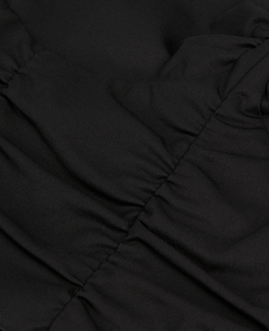 The Kooples FEMME BLACK top court avec drap&eacute; noir