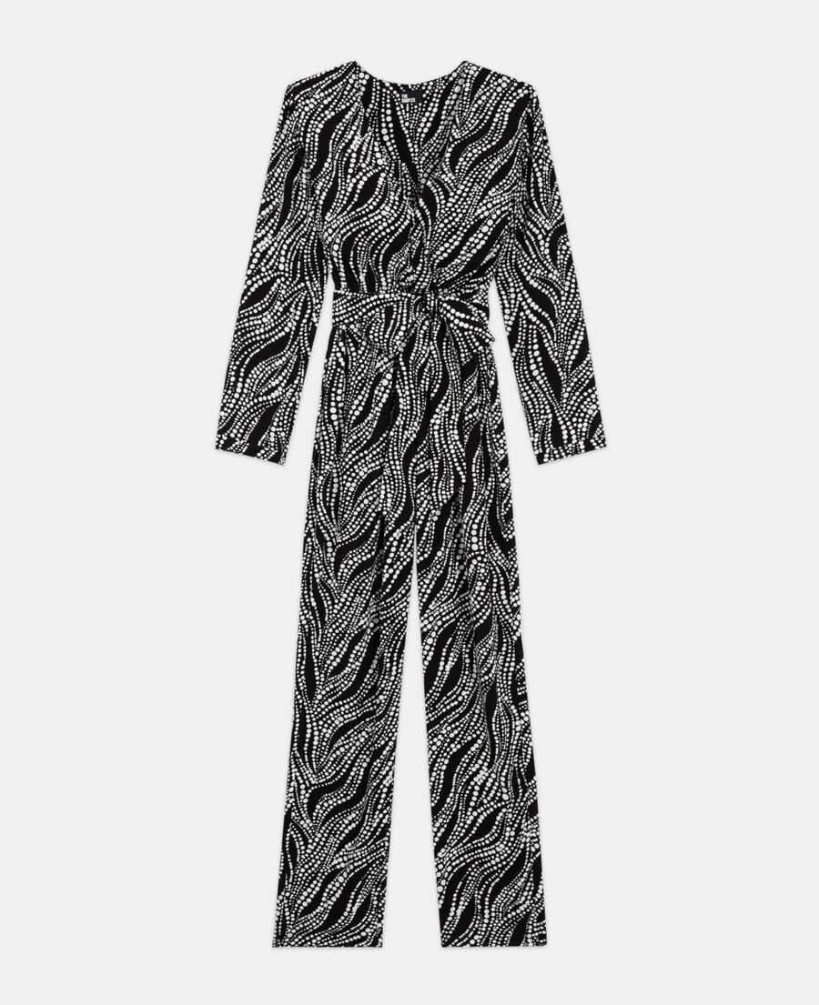 The Kooples FEMME BLACK WHITE combinaison imprimée