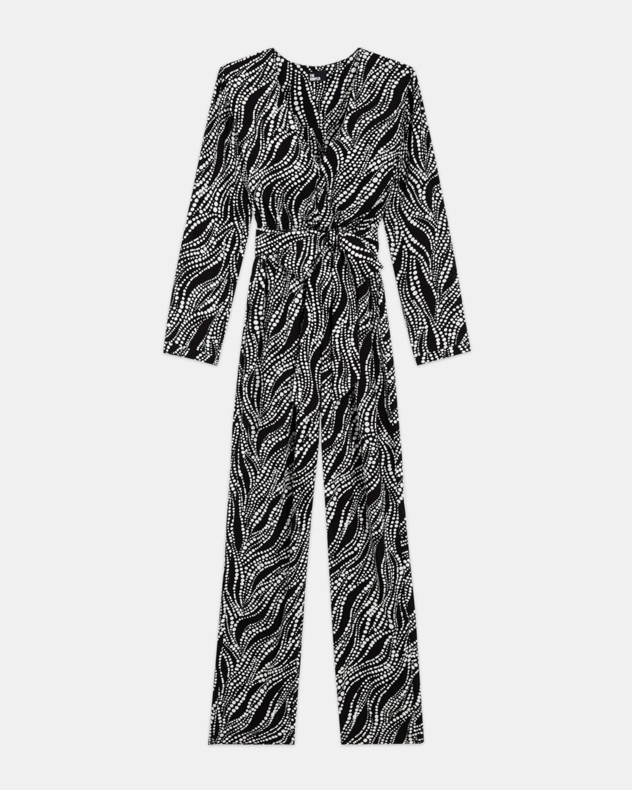 The Kooples FEMME BLACK WHITE combinaison imprimée