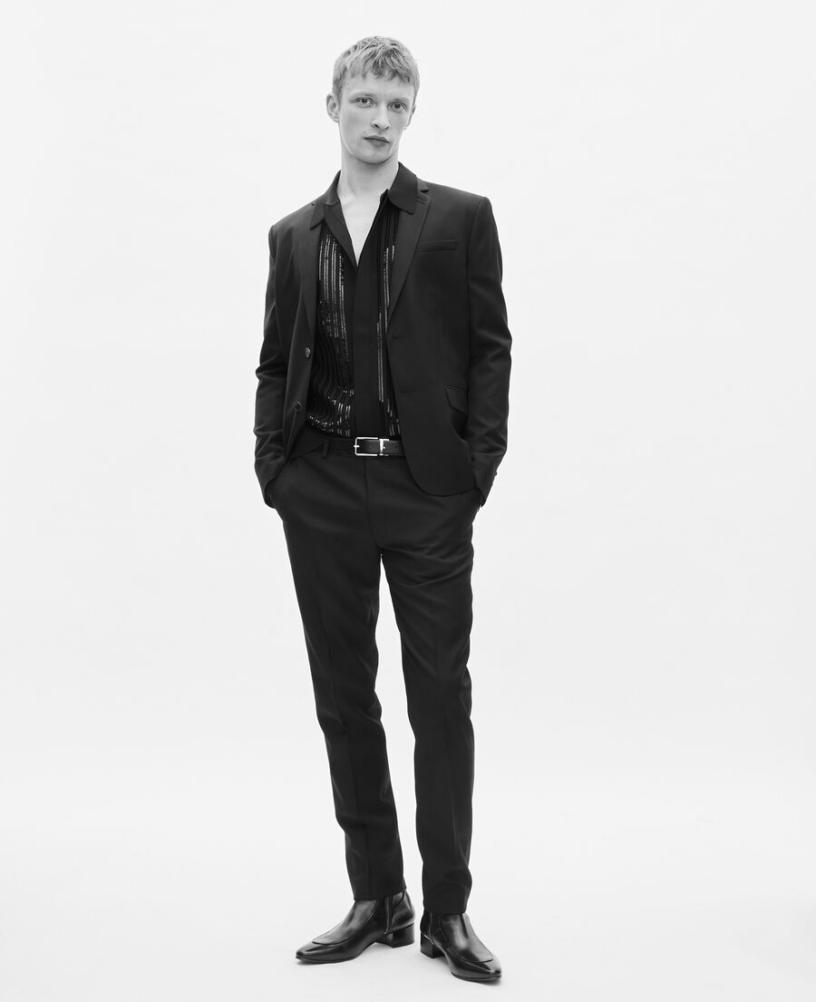 The Kooples HOMME BLACK cardigan à sequins noir