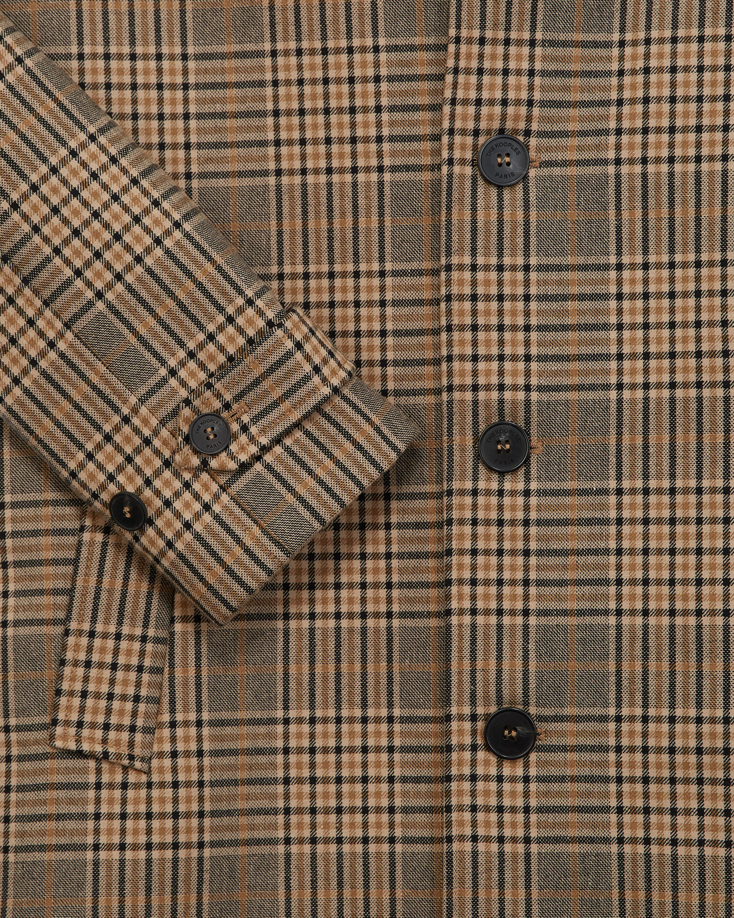 Trench beige et noir à carreaux, CAMEL / BLACK, hi-res image number null