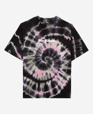 The Kooples MEN ECRU GREEN black tie-dye t-shirt