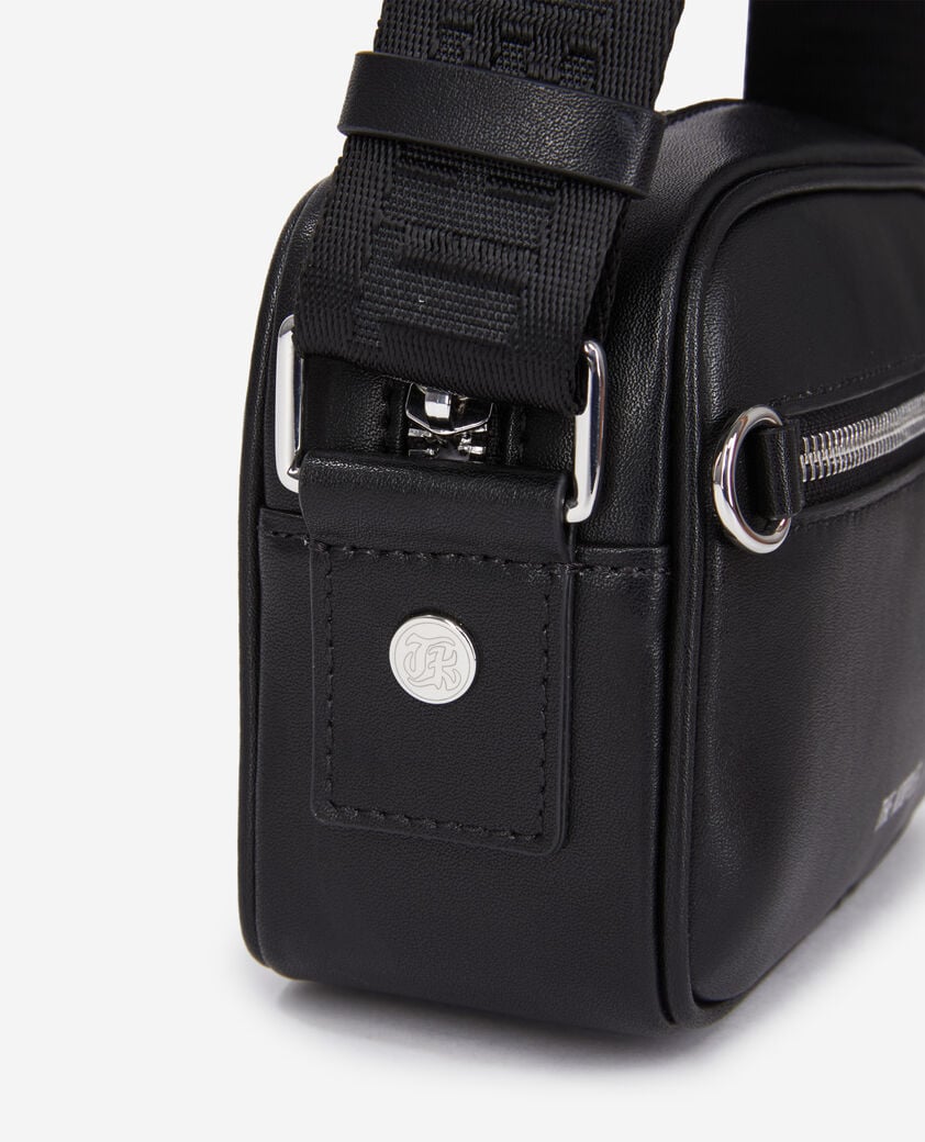 The Kooples HOMME BLACK sac messenger small en cuir noir