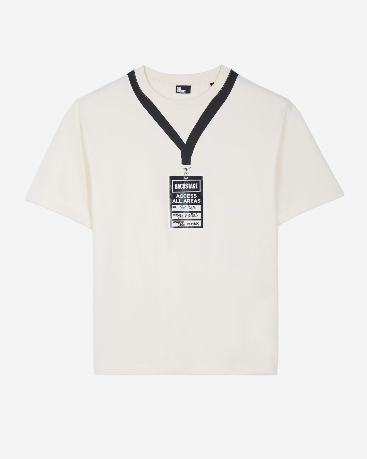 White Backstage serigraphy t-shirt, ECRU, hi-res image number null
