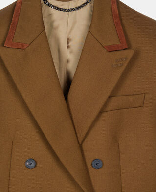 The Kooples DAMEN KAKI braunfarbene anzugjacke aus wolle