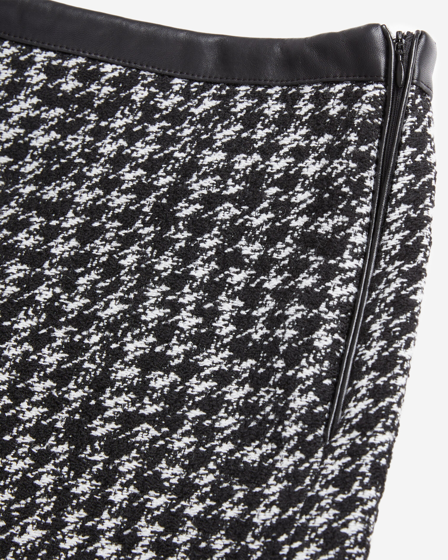 Black tweed shorts, BLACK WHITE, hi-res image number null