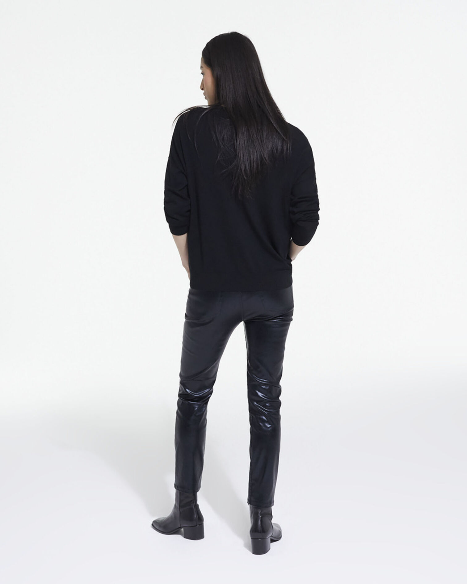 Schwarzer Wollpullover, BLACK, hi-res image number null