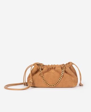 The Kooples F CAMEL taylor bag in camel suede