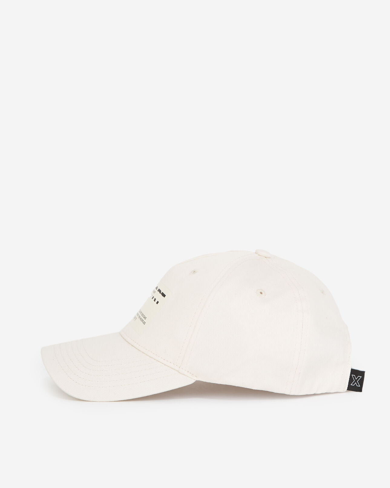 The Kooples MEN ECRU white cap in cotton with logo patch