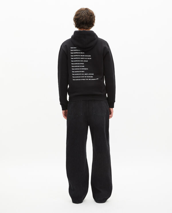The Kooples HOMME BLACK sweatshirt zippé à capuche what is noir