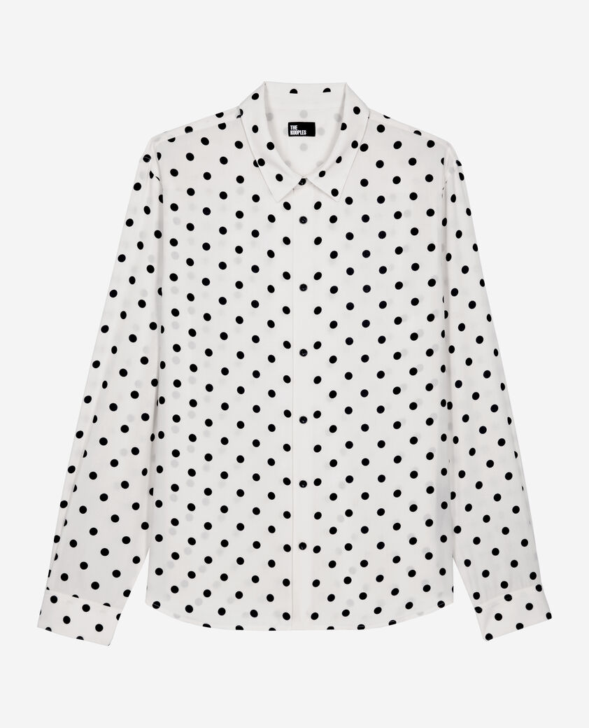 The Kooples HERREN WHITE / BLACK bedrucktes hemd mit weißen punkten