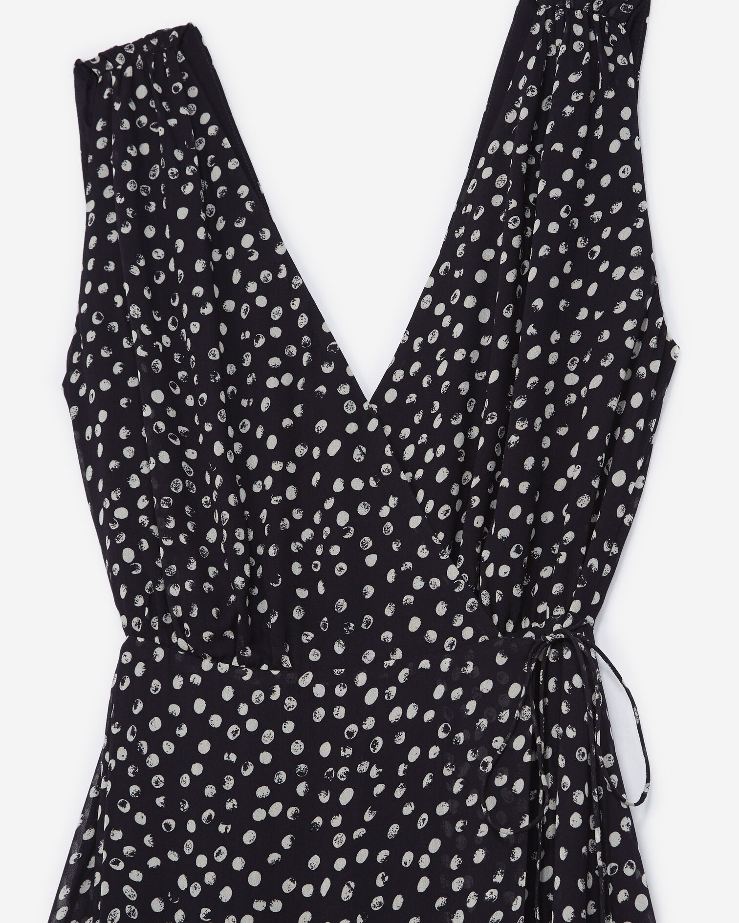 Robe portefeuille bleu marine à pois, NAVY / WHITE, hi-res image number null