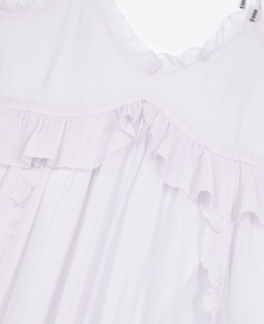 The Kooples WOMEN LIGHT PURPLE long dress with lilac ruffles