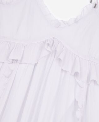 The Kooples WOMEN LIGHT PURPLE long dress with lilac ruffles