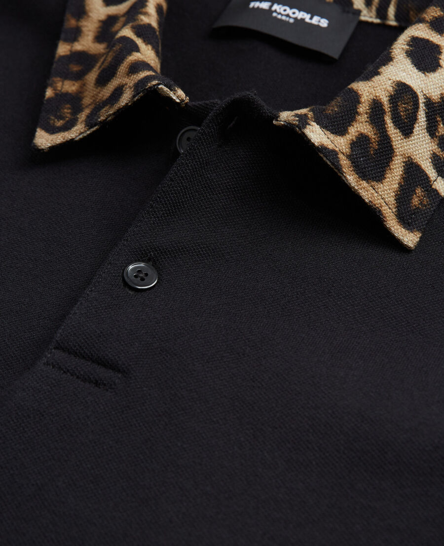 poloshirt mit leopardenmuster