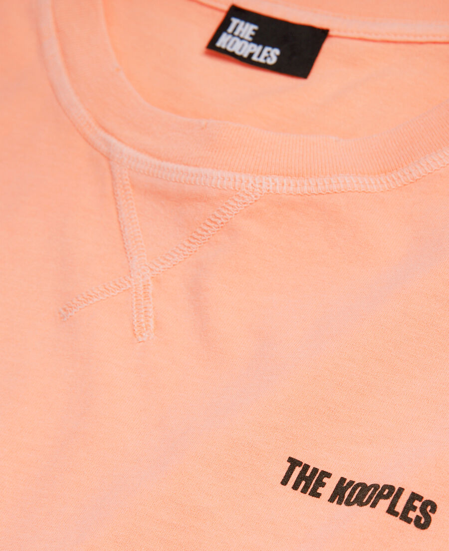 fluorescent orange t-shirt with logo