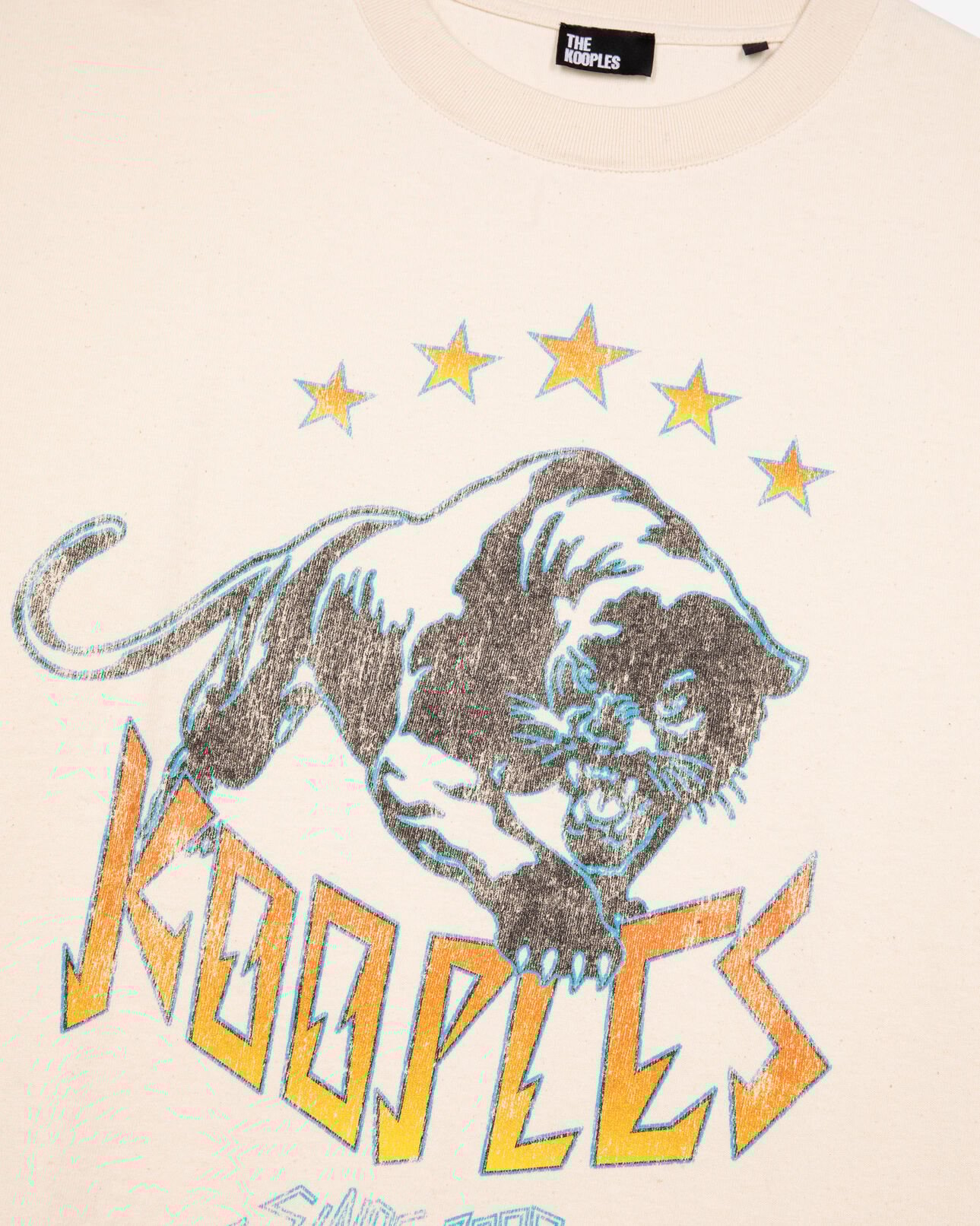 The Kooples H ECRU t-shirt with ecru screen print