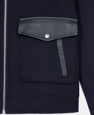 The Kooples HOMBRE NAVY chaqueta lana doble cara azul marino