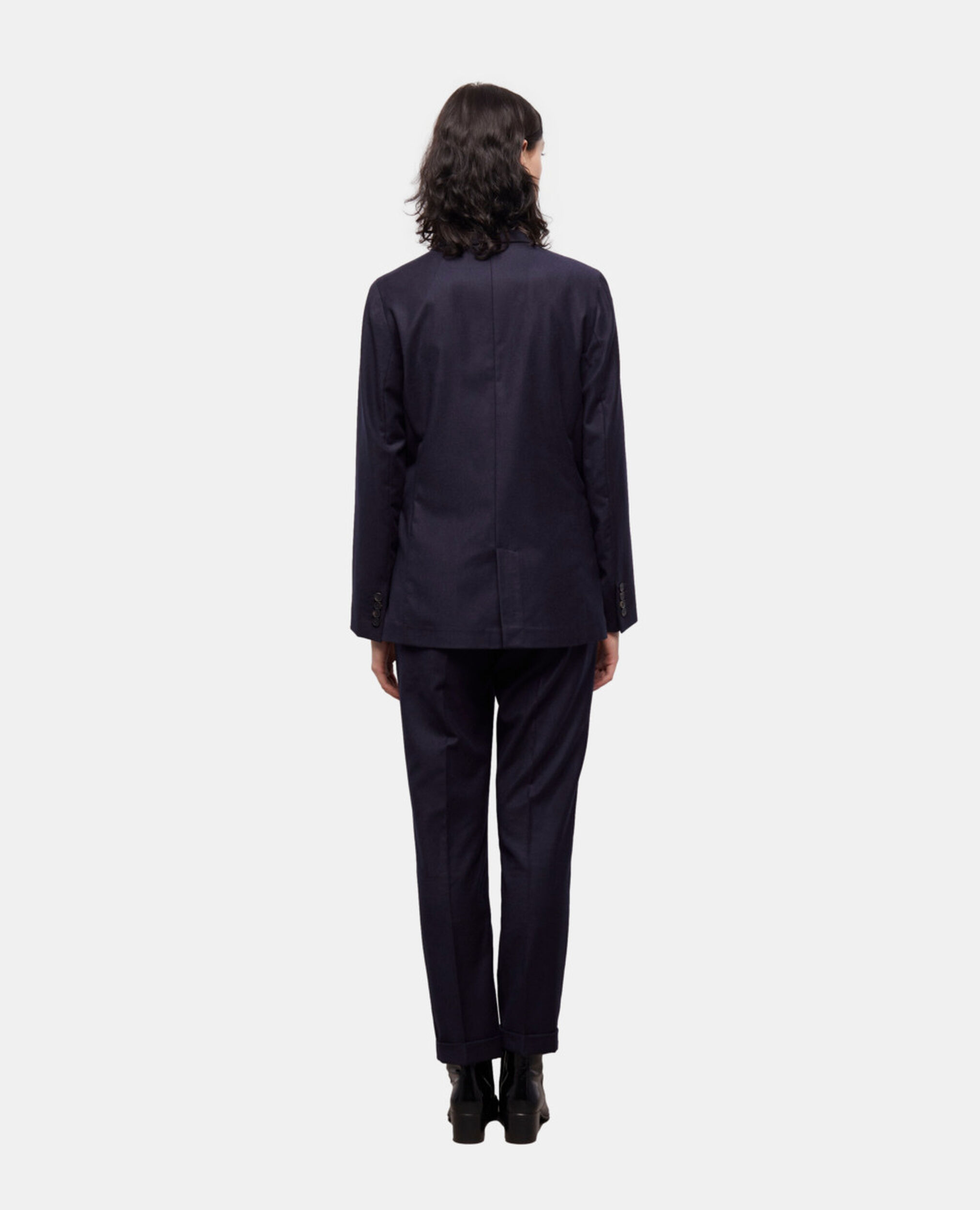 Veste de costume en laine bleue, NAVY, hi-res image number null