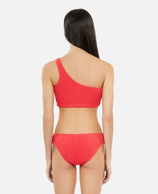 The Kooples WOMEN RED the kooples x luz asymmetrical swimsuit top red