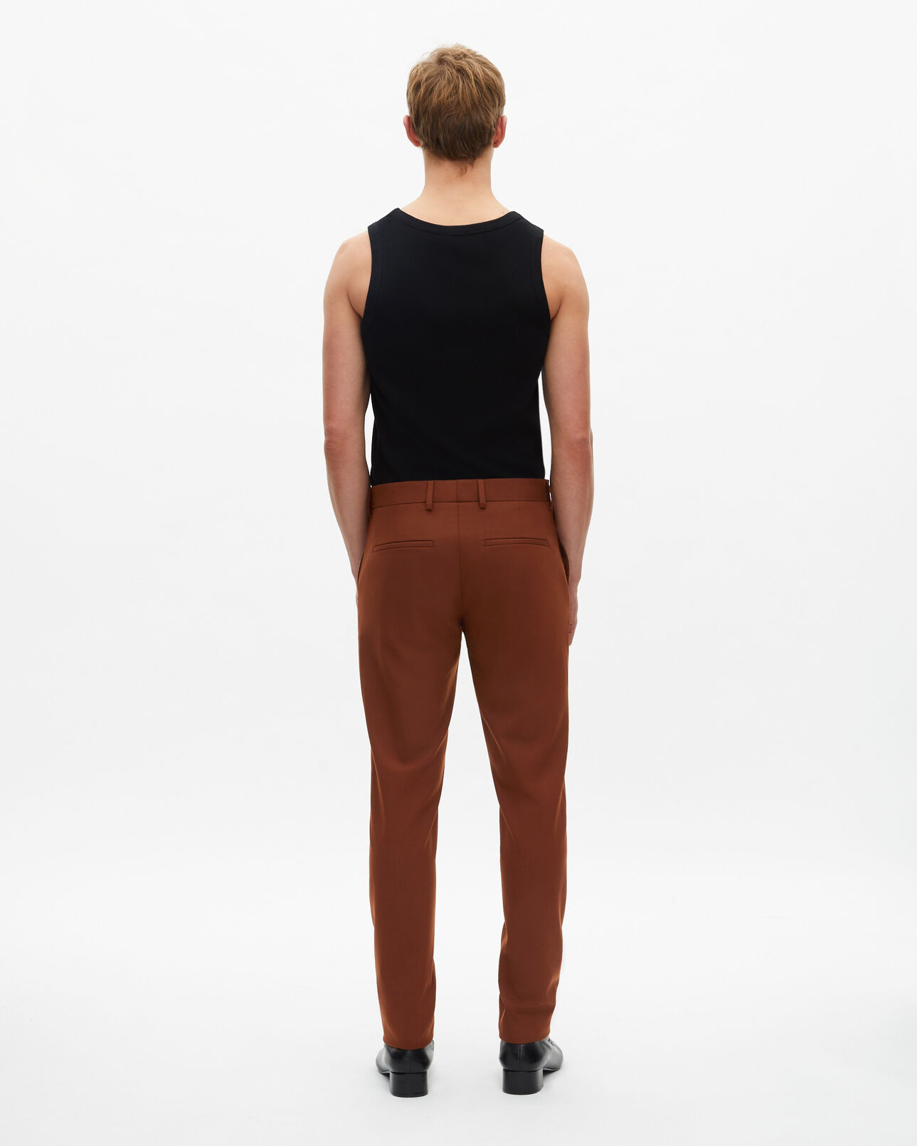 The Kooples HOMBRE ROUILLE pantalones de traje marrones