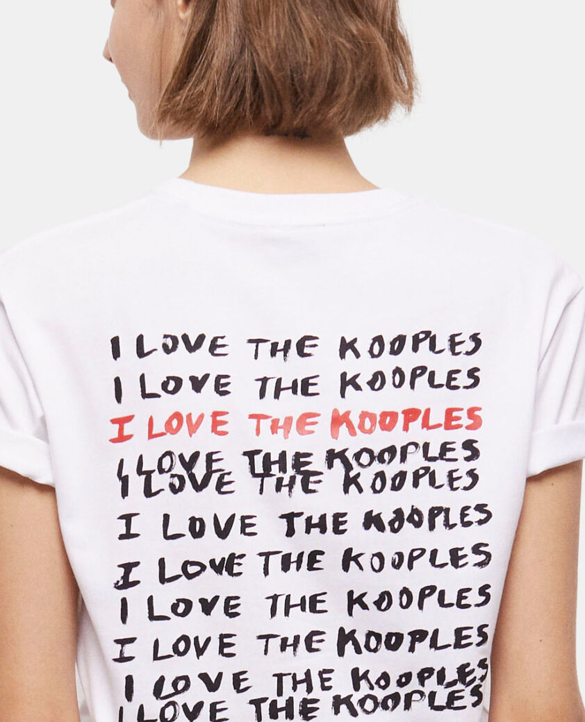 The Kooples WOMEN WHITE women's i love kooples white t-shirt