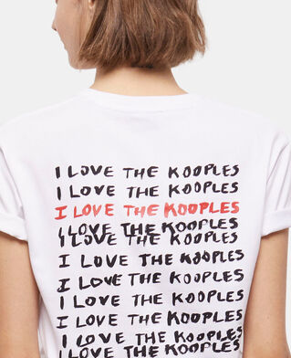 The Kooples DAMEN WHITE wei&szlig;es t-shirt damen i love kooples