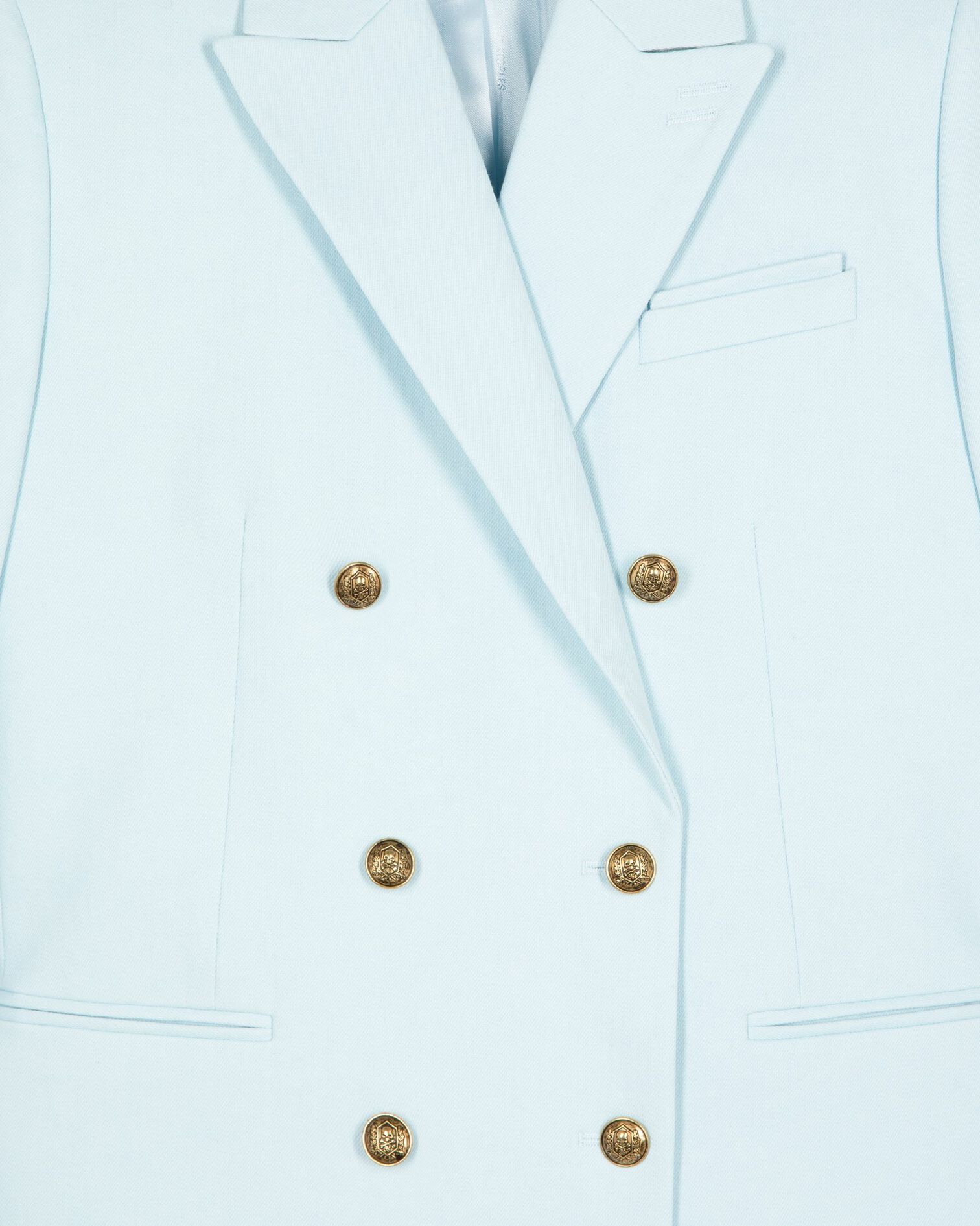 Blue cotton suit jacket, LIGHT BLUE, hi-res image number null