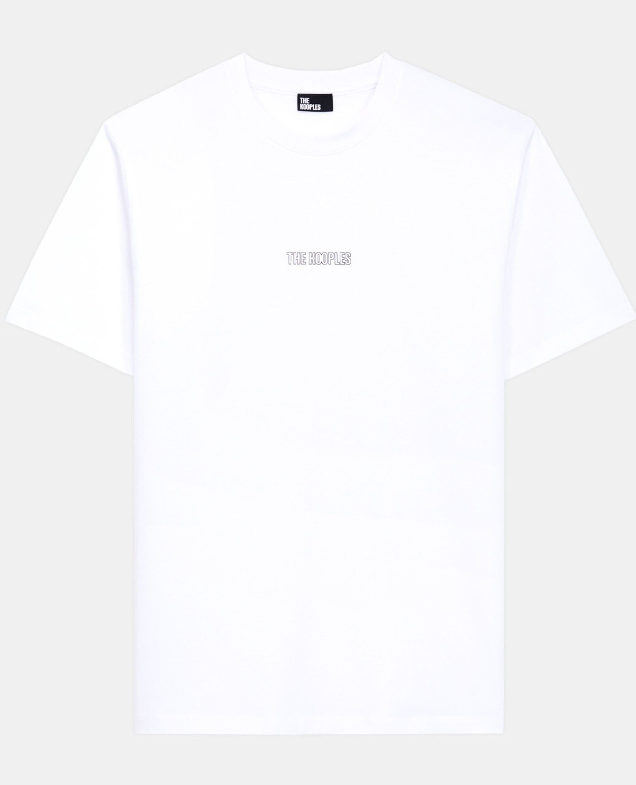 Men's white t-shirt with logo, WHITE, hi-res image number null