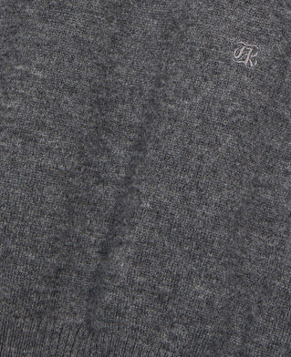 The Kooples MEN MIDDLE GREY MEL grey wool sweater