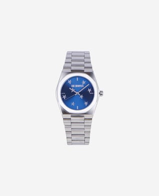 The Kooples MIXED NAVY / SILVER watch with silver stars and blue dial