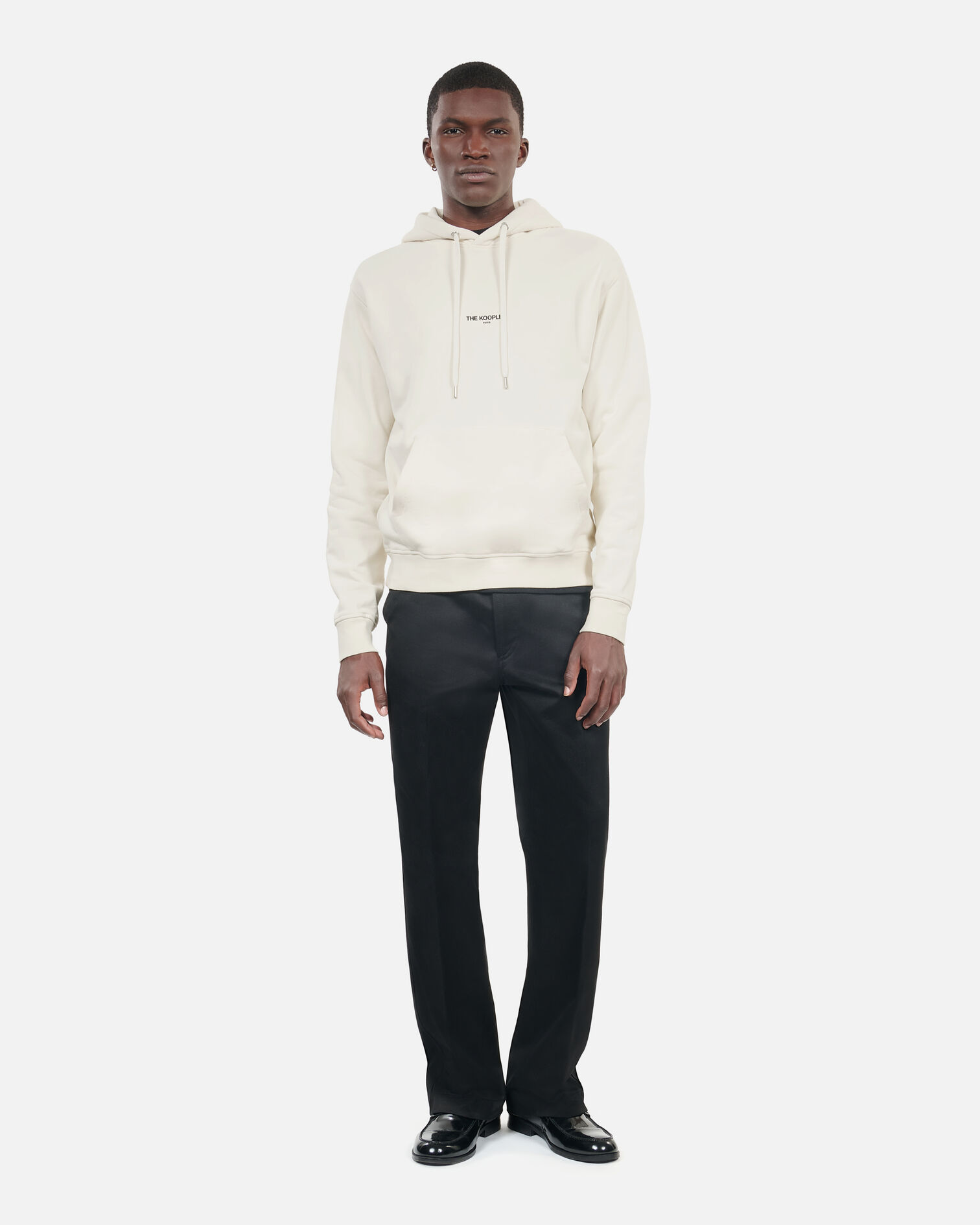 Black logo hoodie, OFF WHITE, hi-res image number null