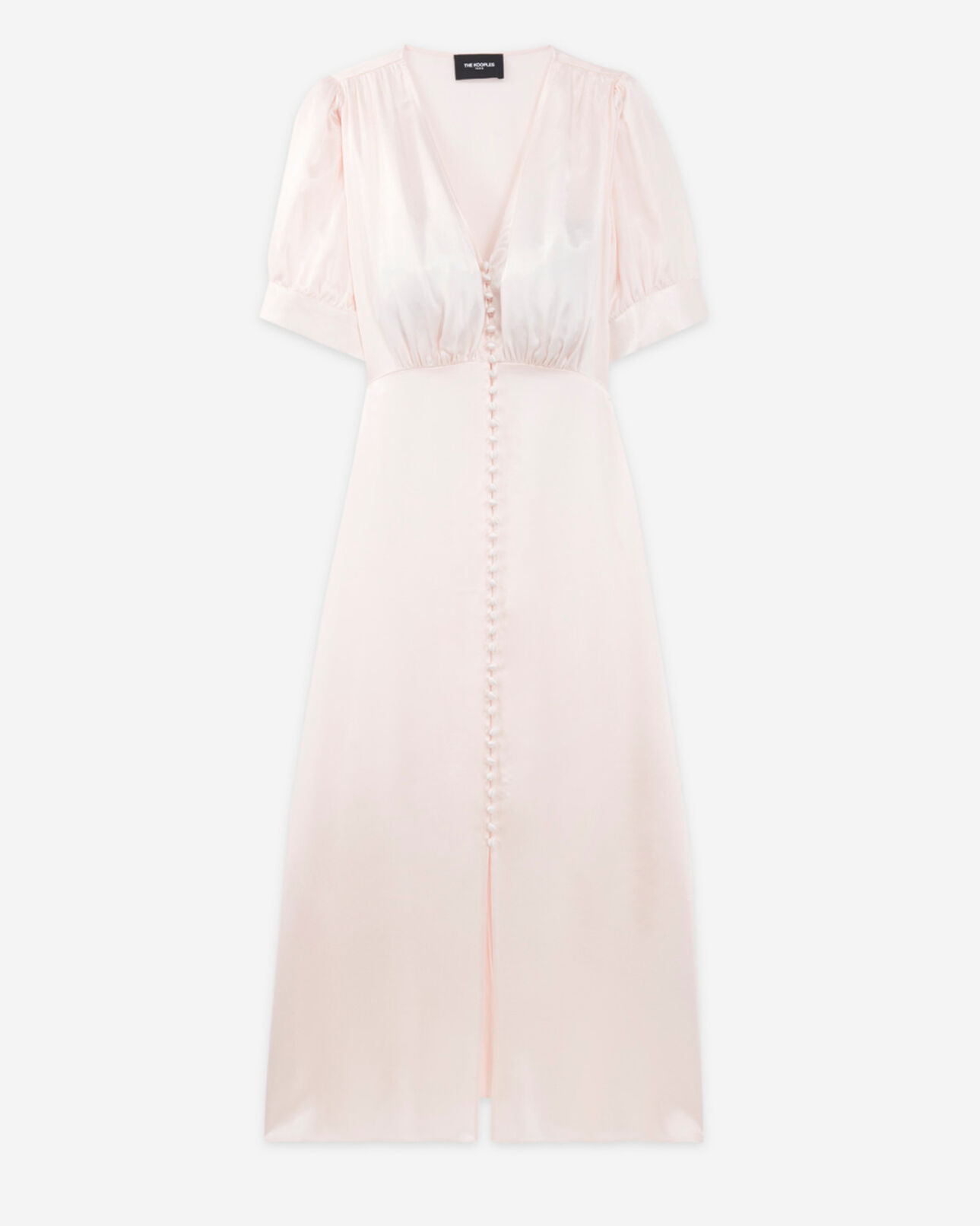 The Kooples WOMEN LIGHT PINK light pink long short-sleeved dress