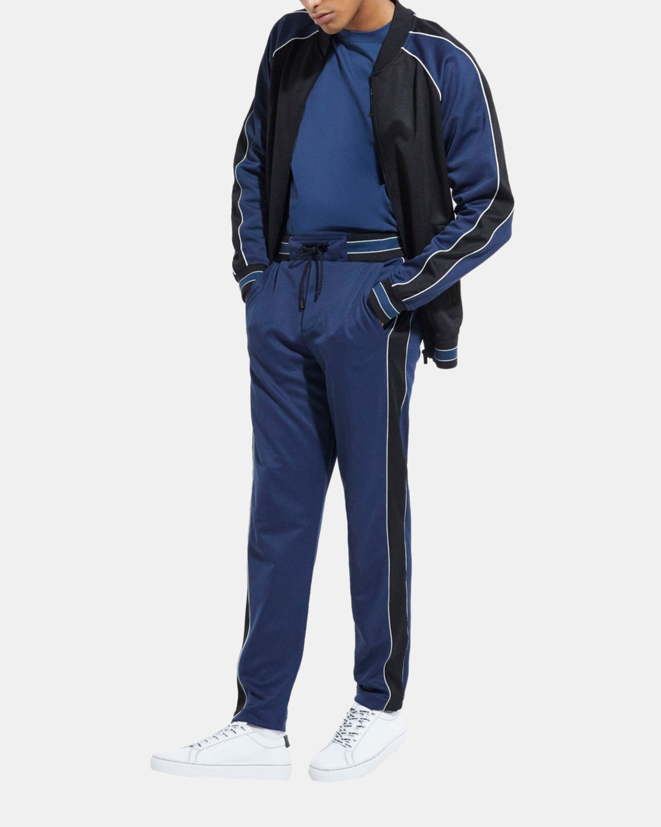 The Kooples MEN NAVY navy blue zipped sweatshirt