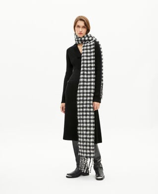The Kooples UNISEX NOIR ET BLANC schwarz-weiß karierter schal