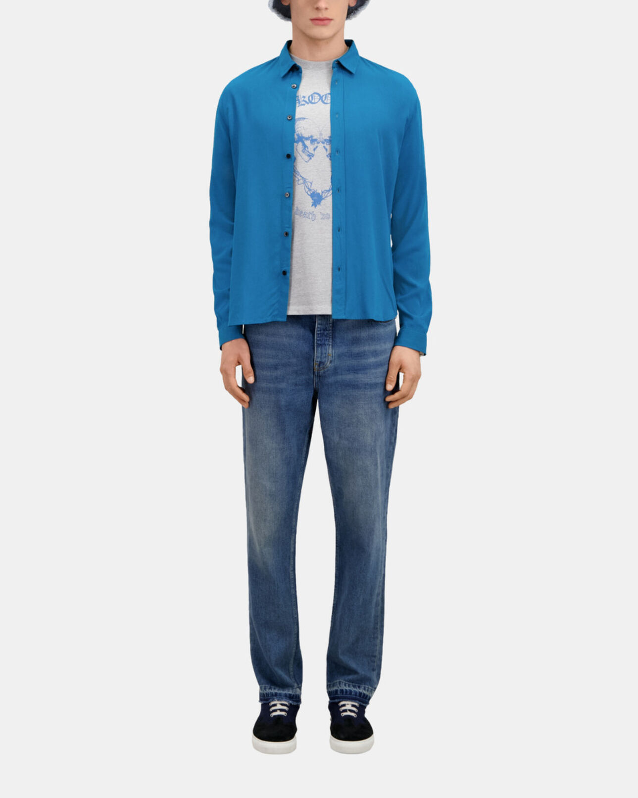 The Kooples MEN MEDIUM BLUE blue shirt