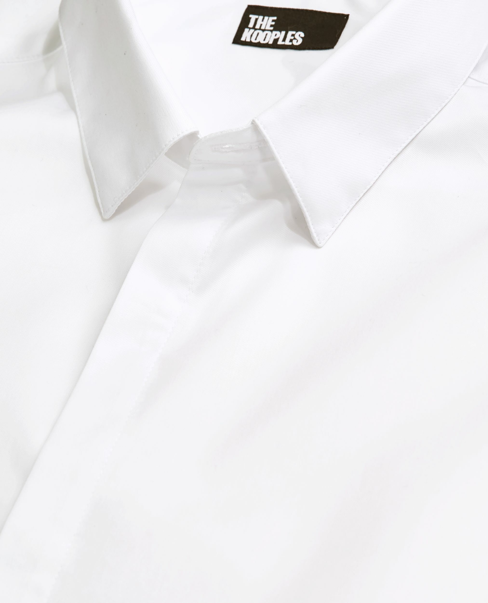 Camisa algodón blanca con cuello clásico, WHITE, hi-res image number null