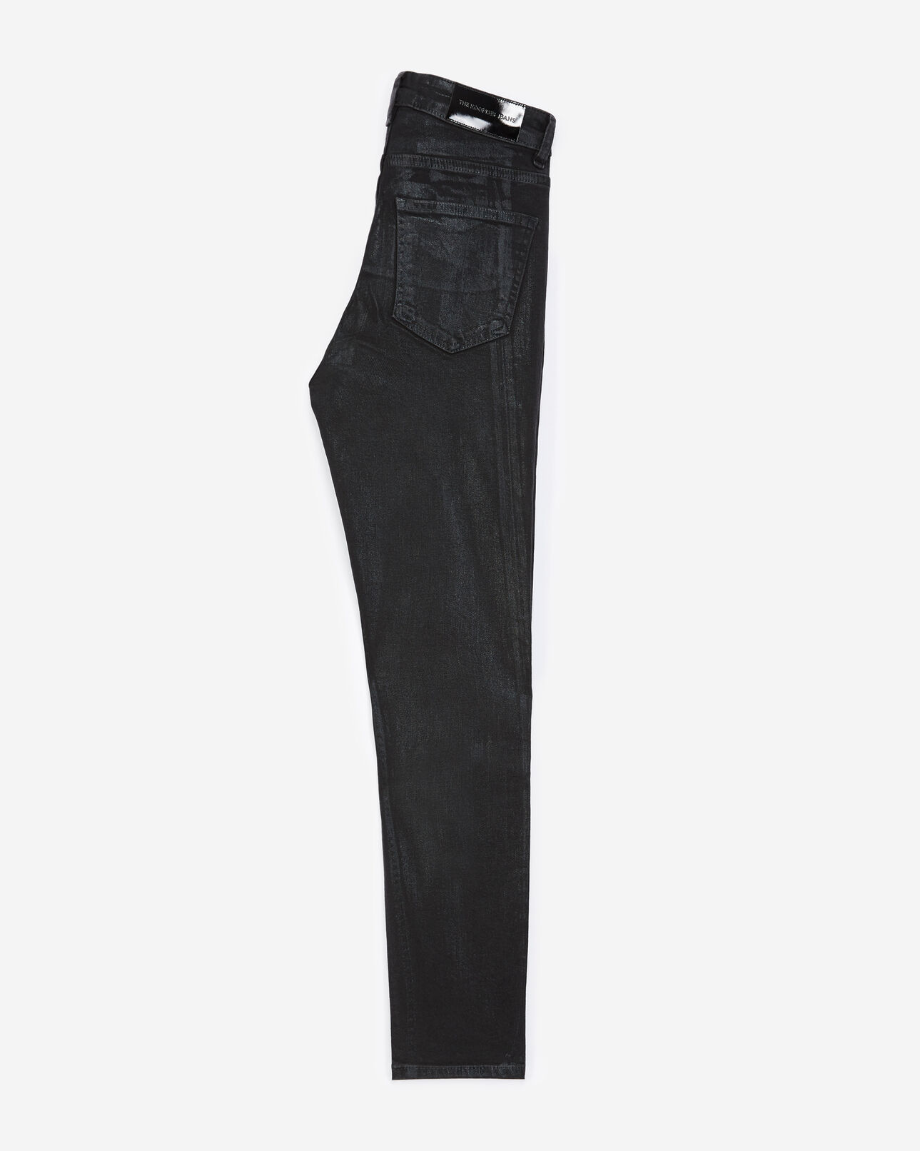 The Kooples FEMME BLACK jean noir enduit à boutons apparents