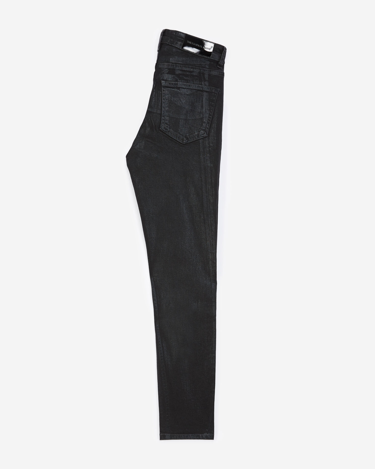 Jean noir enduit à boutons apparents, BLACK, hi-res image number null