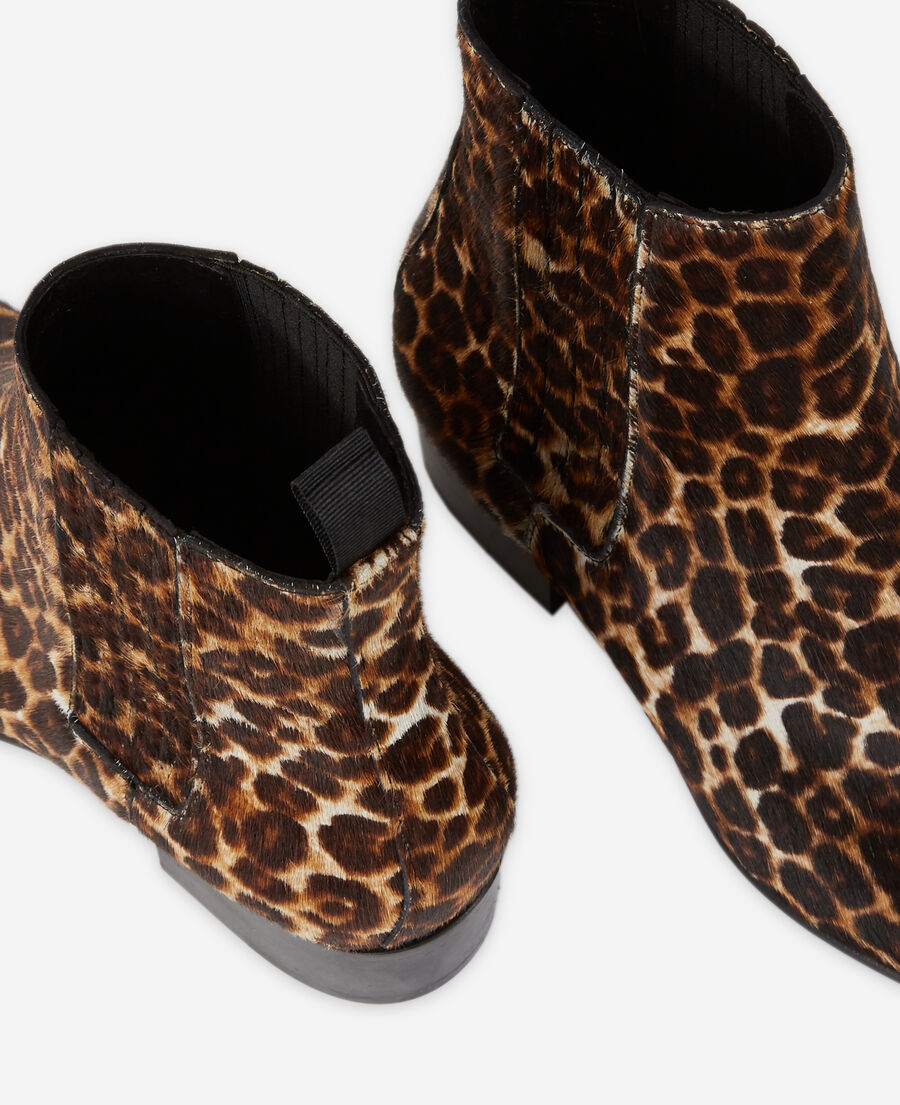 boots en cuir léopard