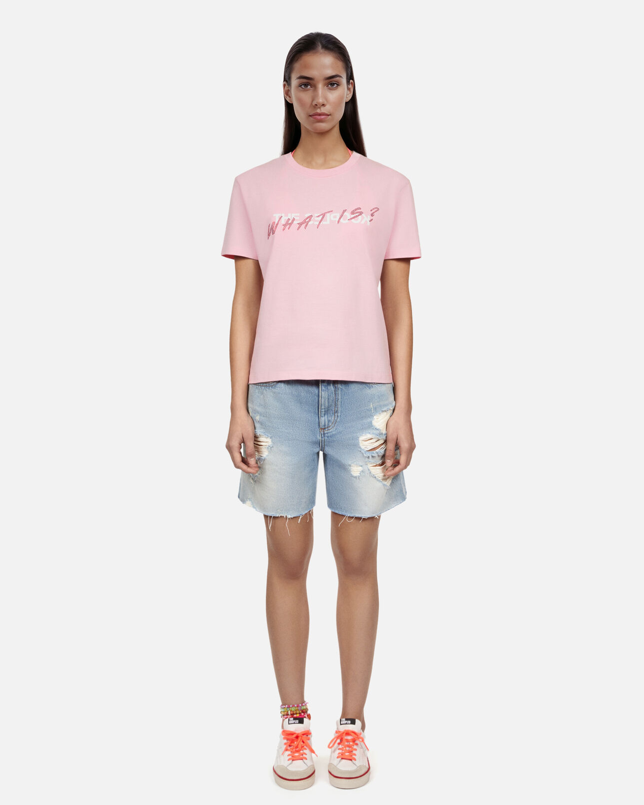 The Kooples MUJER POWDER PINK camiseta what is rosa strass
