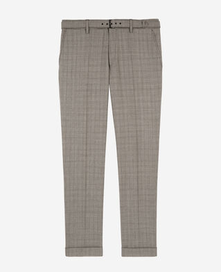 The Kooples HERREN BEIGE MELANGE anzughose aus wolle prince of wales beige