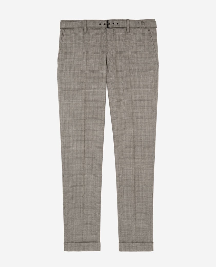 The Kooples HERREN BEIGE MELANGE anzughose aus wolle prince of wales beige
