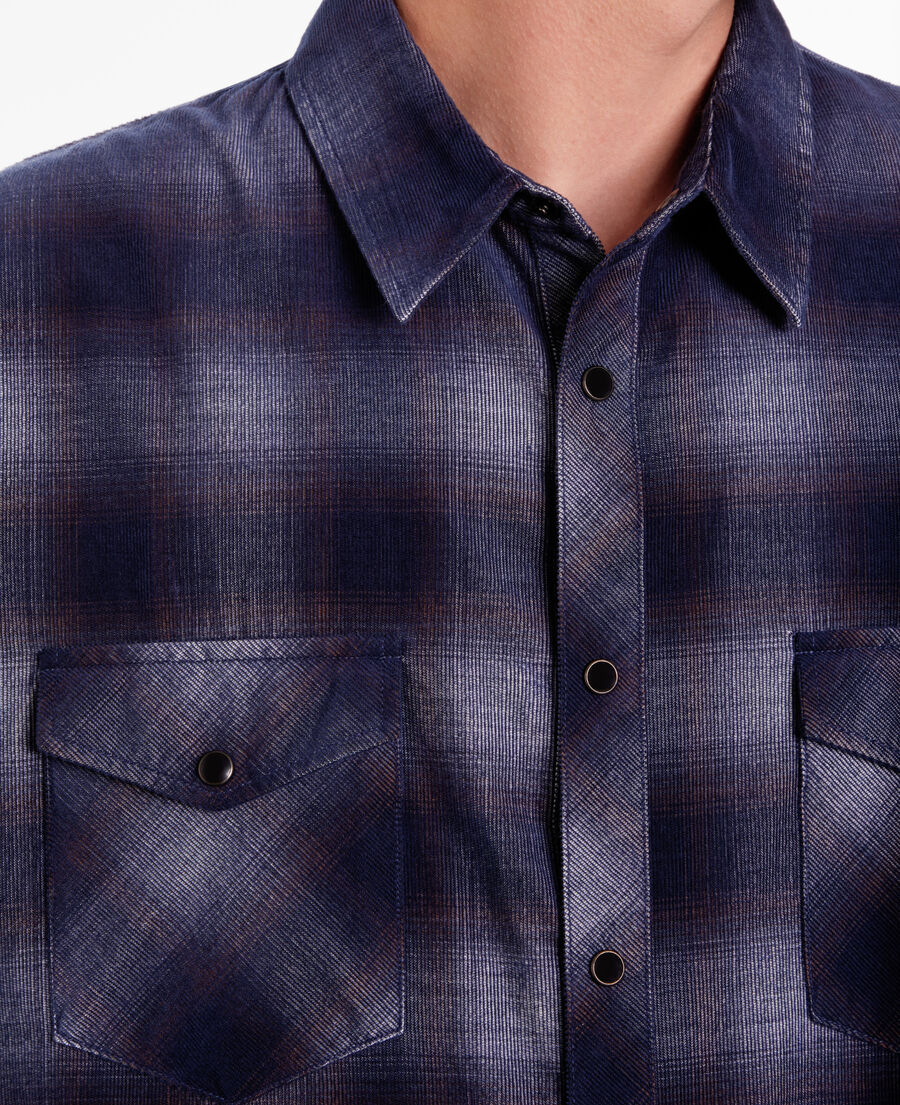 chemise à carreaux bleus