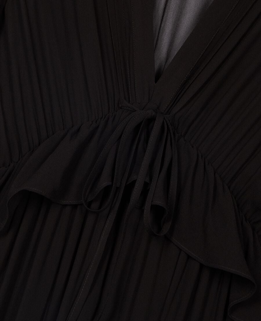 The Kooples F BLACK black ruffled maxi dress