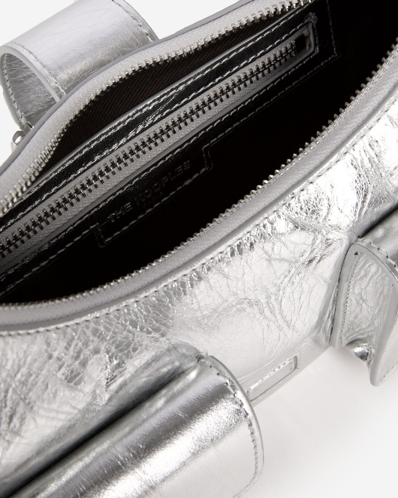 The Kooples DAMEN SILVER amelia tasche aus silbernem leder