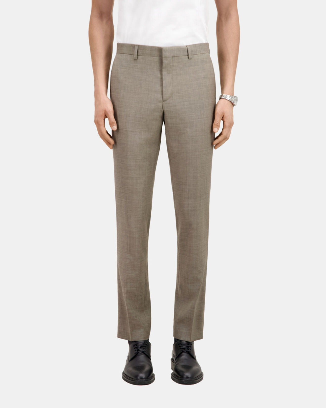 The Kooples MEN BEIGE beige wool suit trousers