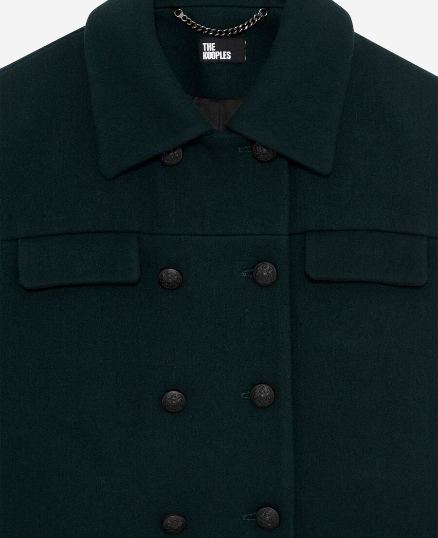The Kooples F BOTTLE GREEN dark green jacket