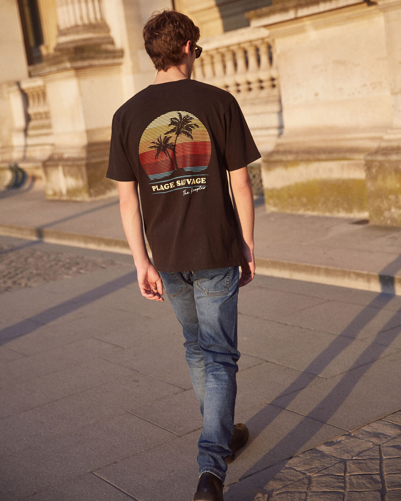 The Kooples HOMBRE VINTAGE BLUE vaqueros slim azules de denim con detalles destroy