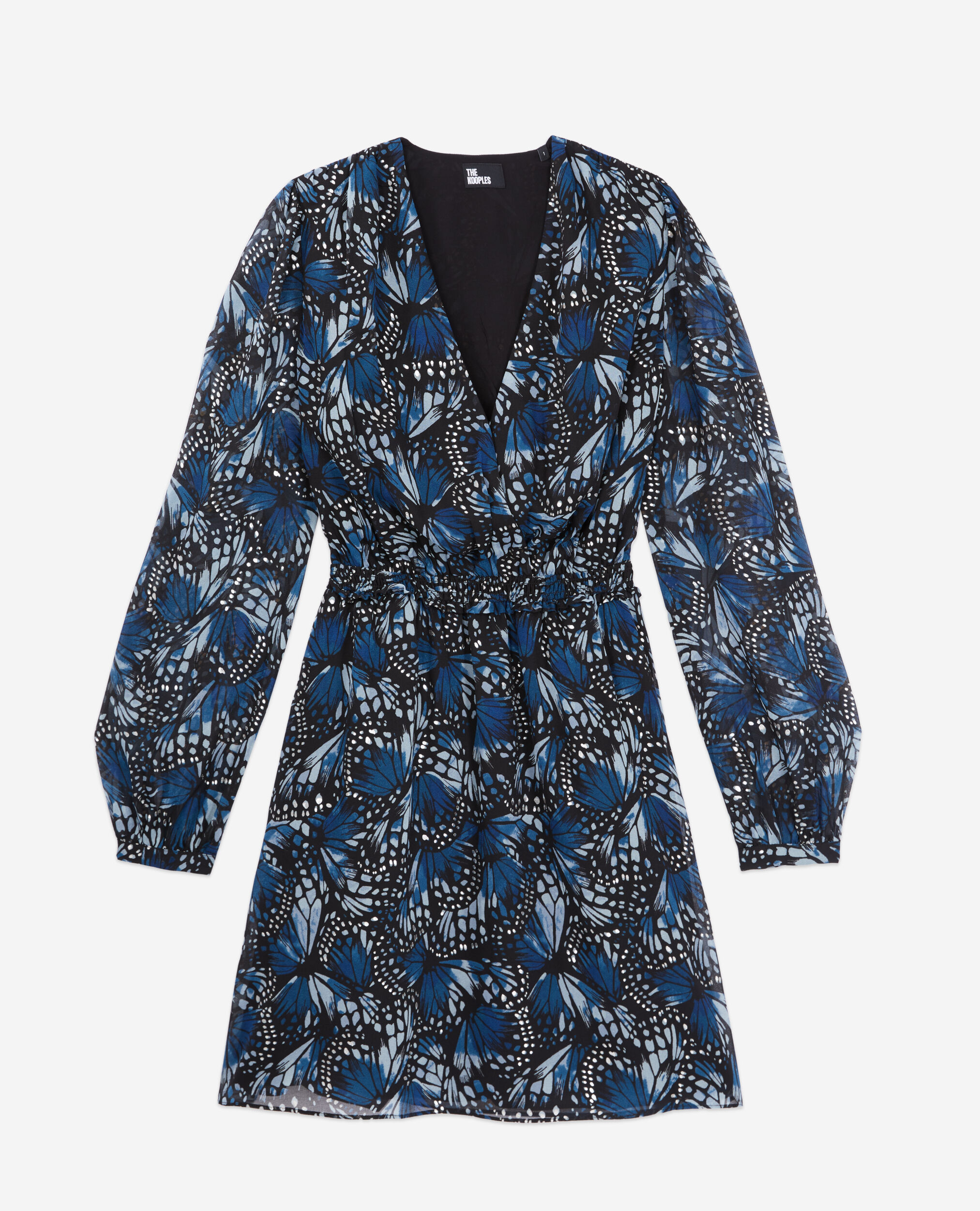 Kurzes Kleid mit Print, BLUE, hi-res image number null